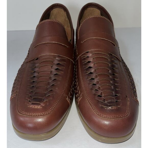 Rodd and Gunn Soft Leather Brown Mens Woven Loafer Size‎ 46 US 12 Slip On - Picture 7 of 10
